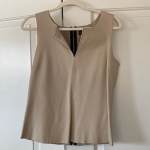 PJK 100% Real Leather Zip Back Top, M